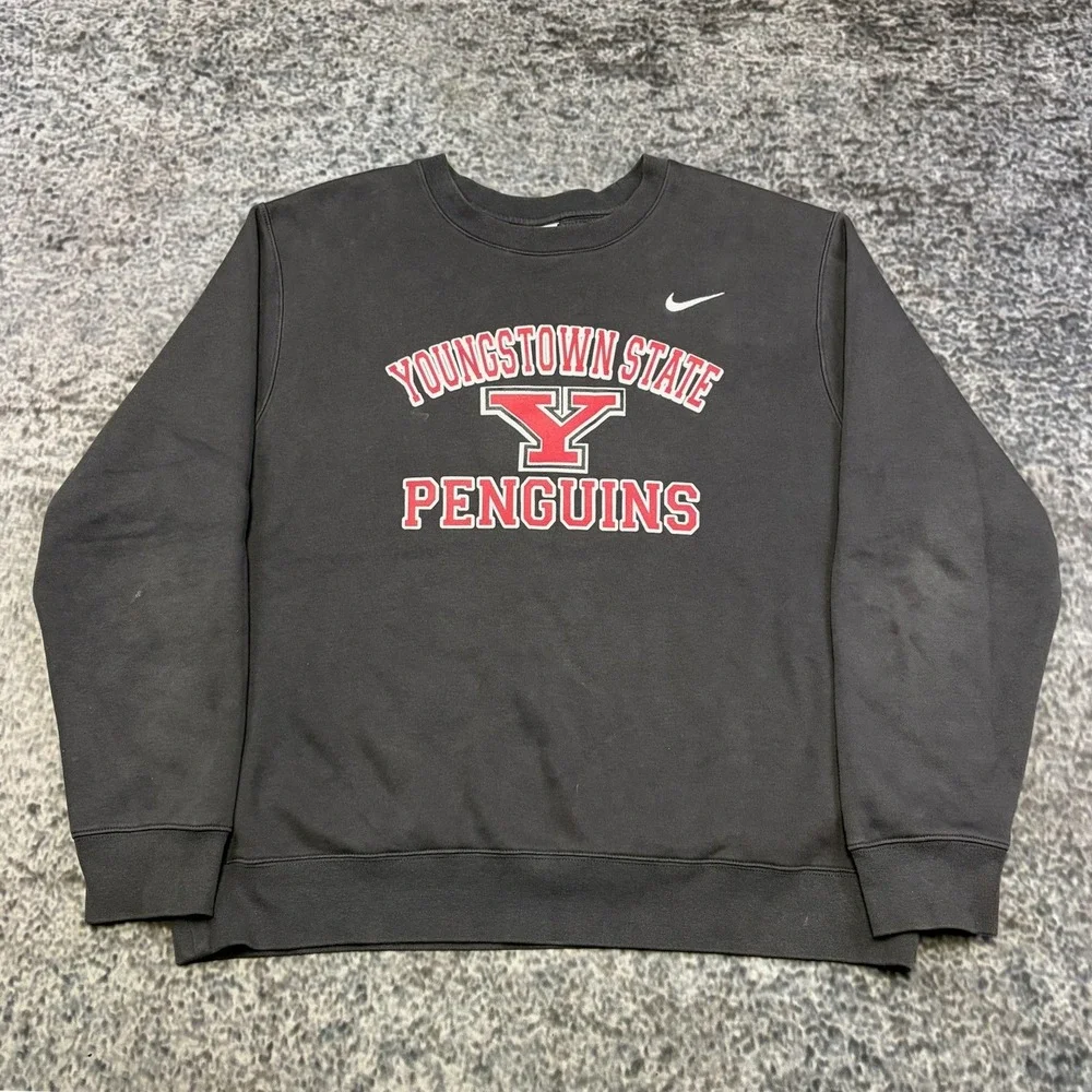 Nike Youngstown State Penguins Crewneck Sweatshirt Mens XL Boxy Gray University